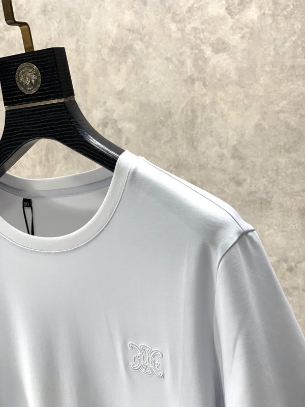 Celine 2023 summer new product ?fashionable round neck and short sleeves ?advanced custom all-match style counter classic element design - Image 5