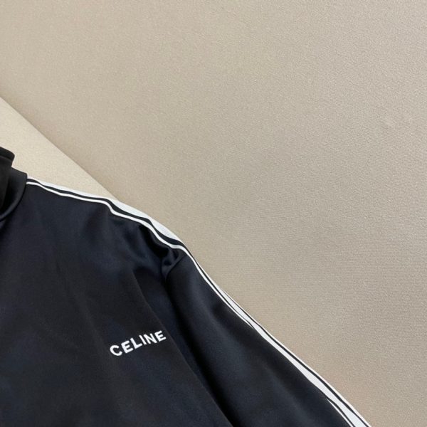 Jacket-quality unit ✨CEL23 spring and summer new classic sports jacket? 100% replica of the original diamond-patterned, dyed, and dyed fabric. Signature embroidered CELINE small letters on the chest - Image 4
