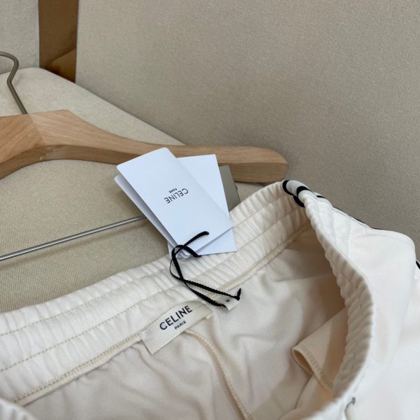 Pants-Quality unit ✨CEL Celine 23 spring and summer new classic sports casual pants?Original diamond-patterned, dyed, and dyed fabric, 100% re-engraved. Signature embroidered CELINE small letters on the chest - Image 6