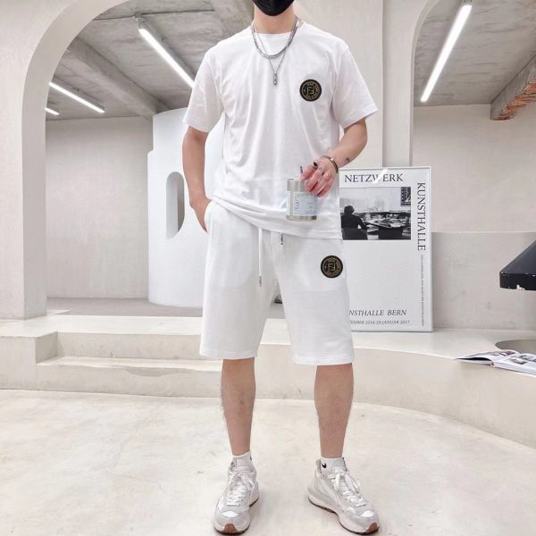 Brand [FENDI] 2023 new men's short-sleeved shorts suit! Simultaneous sales on the official website! High-end version on the market - Image 3