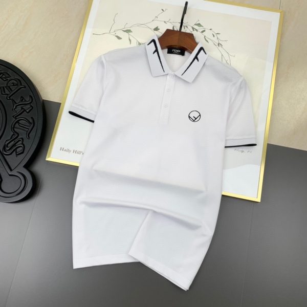 Fendi 2023 spring and summer new style Men's lapel POLO series casual custom woven style small logo boutique embroidery, advanced orders from foreign trade companies