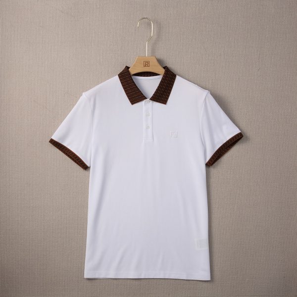 Fendi/23 spring and summer fashion short-sleeved mercerized pearl cotton polo shirt! Version: High-end fashion aesthetic design combined with three-dimensional cutting version makes wearing more comfortable and ornamental - Image 17