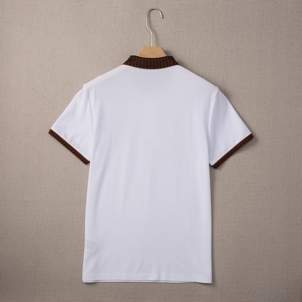 Fendi/23 spring and summer fashion short-sleeved mercerized pearl cotton polo shirt! Version: High-end fashion aesthetic design combined with three-dimensional cutting version makes wearing more comfortable and ornamental - Image 16