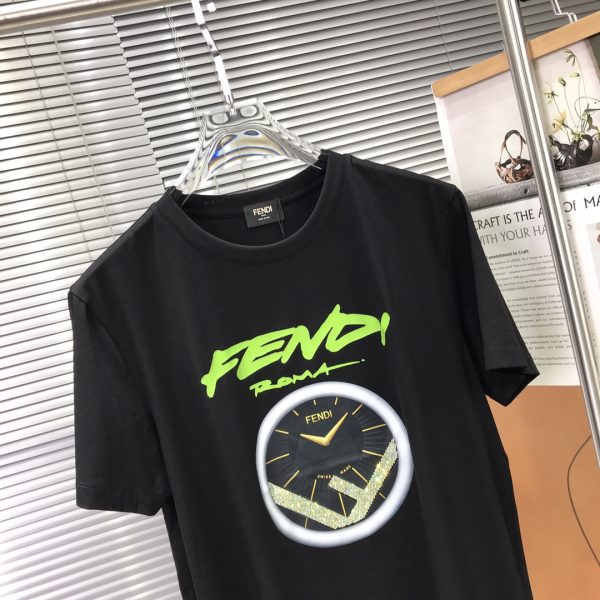 FENDI23s spring and summer new short-sleeved T-shirts are available on the official website at the same time. Chest logo logo design! Custom imported original cotton fabric - Image 7