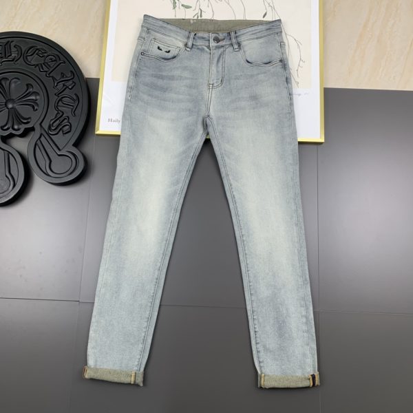 Fendi 2022 autumn and winter new men's jeans The fabric has good elasticity. Exclusive sale, official website synchronization, fashion and elegance, heavy craft design