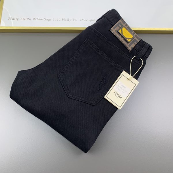 Fendi 2022 autumn and winter new men's jeans The fabric has good elasticity. Exclusive sale, official website synchronization, fashion and elegance, heavy craft design - Image 10