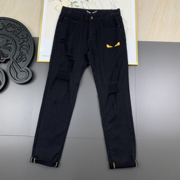 Fendi 2022 autumn and winter new men's jeans The fabric has good elasticity. Exclusive sale, official website synchronization, fashion and elegance, heavy craft design