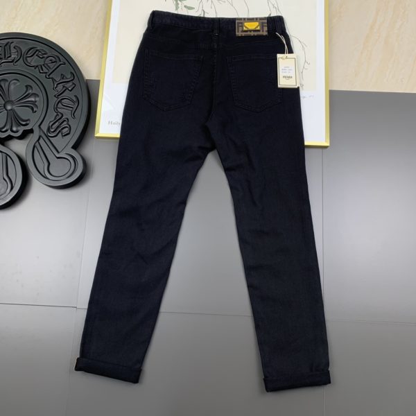 Fendi 2022 autumn and winter new men's jeans The fabric has good elasticity. Exclusive sale, official website synchronization, fashion and elegance, heavy craft design - Image 8