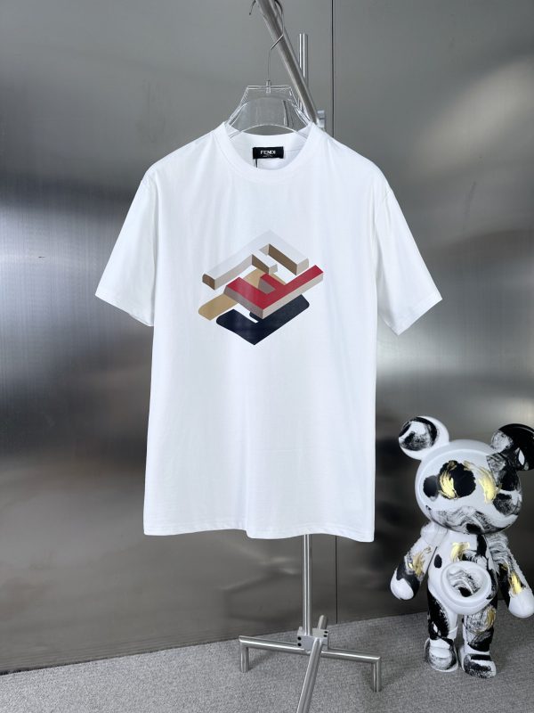 Fendi23SS latest and top version embroidered letters green and red webbing trendy brand all-match short sleeves, the top quality counter - Image 17