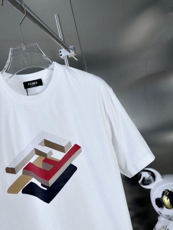 Fendi23SS latest and top version embroidered letters green and red webbing trendy brand all-match short sleeves, the top quality counter - Image 15