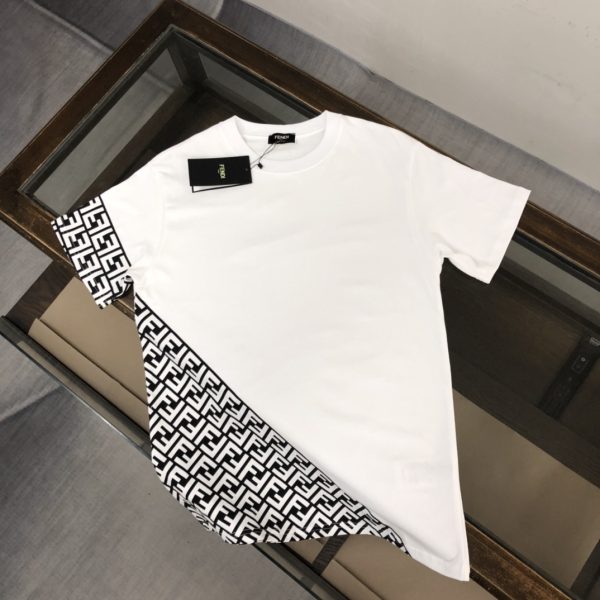 Fendi 2023 new listing counter series cotton T-shirt! 260 grams of custom cotton, pure cotton washed fabric, soft and comfortable fabric