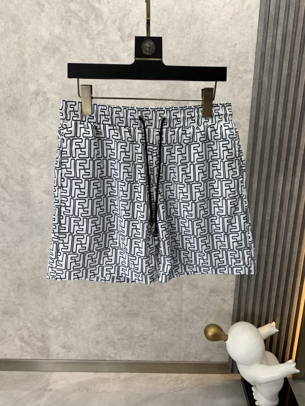 Fendi 2023 latest official website catwalk style lns net red hot style beach pants full of flowers beach pants with mesh lining inside loose body and breathable