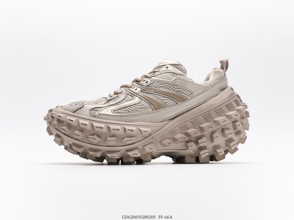 BALENCIAGA Defender Rubber Platform Sneakers Defender series low-top tank track tire type off-road outdoor outdoor heightened thick-soled casual sports jogging shoes