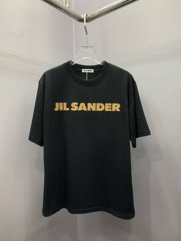 jilsander2023 short-sleeved trendy brand version custom cork craft simple and simple summer must-have item too easy to wear men and women the same black and white two-color size SMLXL