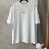 JIL Sander 2023 summer new drop-shoulder profile short-sleeved T-shirt, jacquard logo on the chassis, imported machine blessing, embroidery is exquisite and three-dimensional