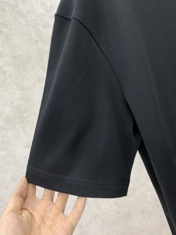 JIL Sander 2023 summer new drop-shoulder profile short-sleeved T-shirt, jacquard logo on the chassis, imported machine blessing, embroidery is exquisite and three-dimensional - Image 3