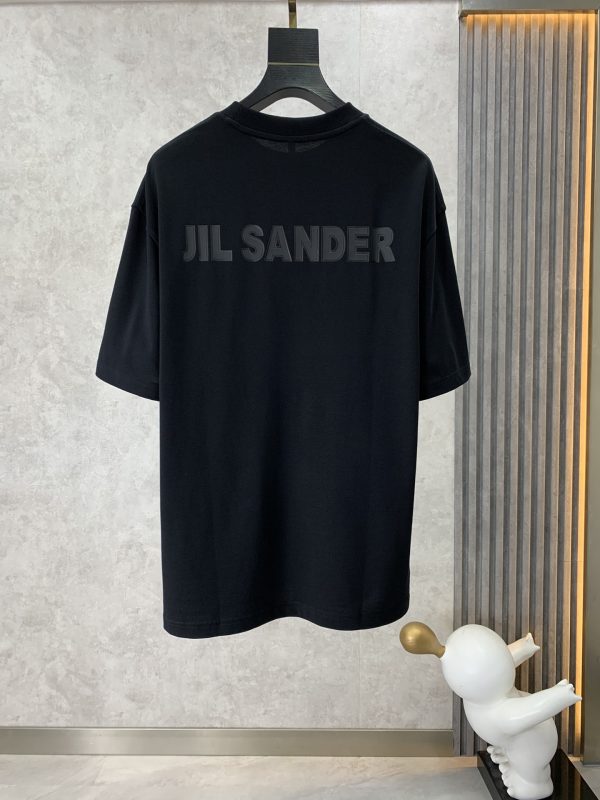 JIL Sander 2023 summer new drop-shoulder profile short-sleeved T-shirt, jacquard logo on the chassis, imported machine blessing, embroidery is exquisite and three-dimensional - Image 16