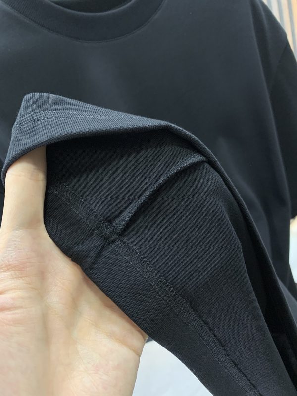 JIL Sander 2023 summer new drop-shoulder profile short-sleeved T-shirt, jacquard logo on the chassis, imported machine blessing, embroidery is exquisite and three-dimensional - Image 10