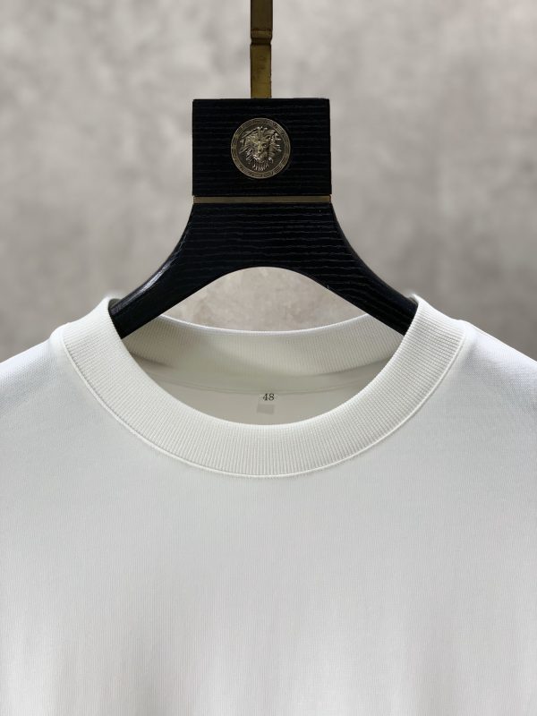 JIL Sander 2023 summer new drop-shoulder profile short-sleeved T-shirt, jacquard logo on the chassis, imported machine blessing, embroidery is exquisite and three-dimensional - Image 6