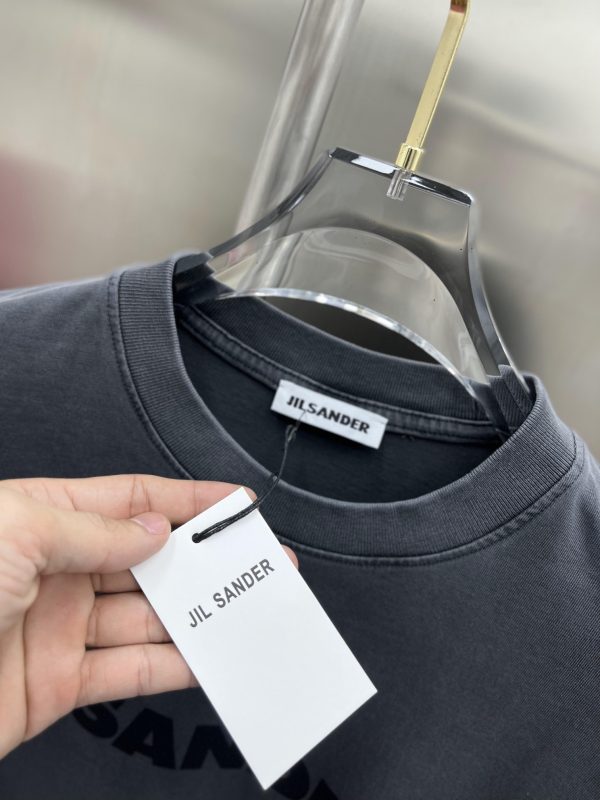 JIL SANDER Glue Epoxy Process Heavy Industry Wash 290g Round Neck Short Sleeve T-Shirt OS Version S-XL - Image 7