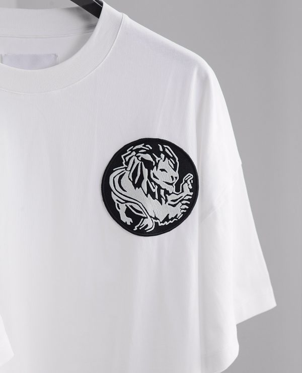 JIL Sander 23 spring and summer new products Twelve constellation series (Leo Leo) logo patch embroidery round neck short-sleeved T-shirt - Image 22