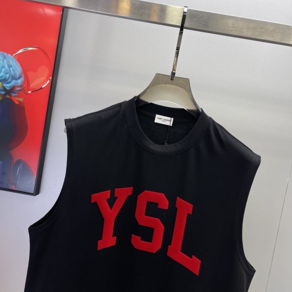 ⚜️YSL* Yves Saint Laurent 2023 spring and summer latest explosion vest recommended! The same style for men and women ~ chest color letter print design! Simple and rude! big boy breath - Image 14