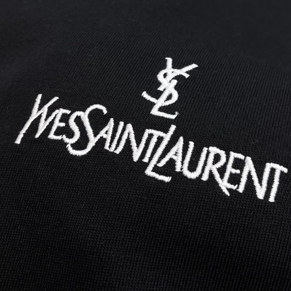 YSL-23S new round neck T. The highest version recommended [proud] same style for men and women! Simple letter shape on the chest. Brand weaving flower inlay technology on the cuffs - Image 17