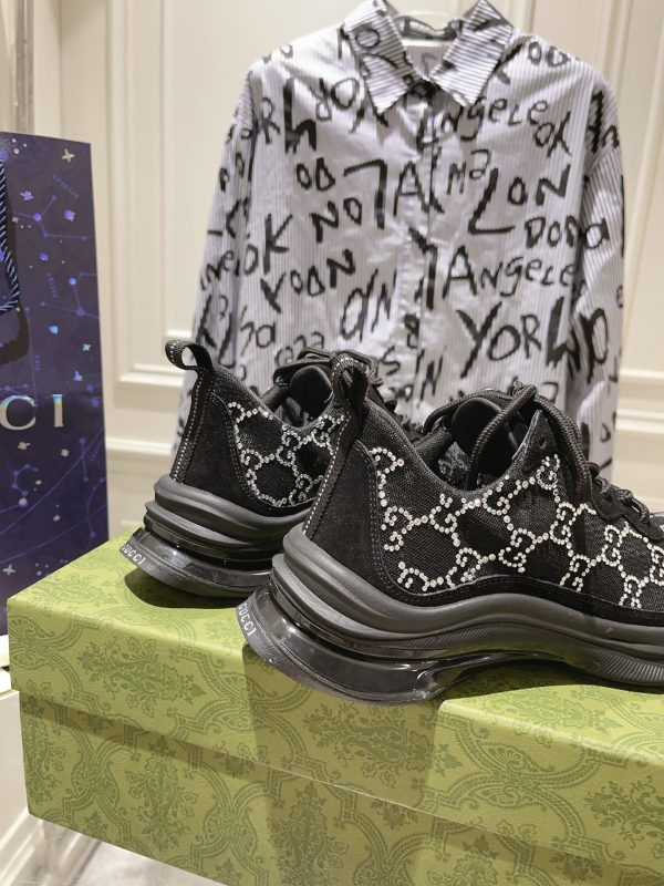 GUCCI Run running shoes series Gucci sports dad shoes black - Image 8