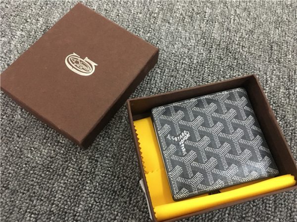 Short 6 Card Slots Billfold Wallet Grey