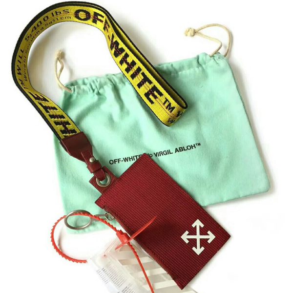 Off White Arrow Print Card Holder OF012(Red)