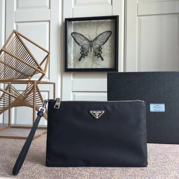 Prada Flat Pouch Black   28-18-1CM