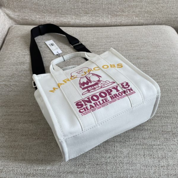 Marc Jacobs Canvas Shopping Bag New Style With Long Shoulder Strap Detachable Adjustable Fashion Simple Dust Bag C - Image 4
