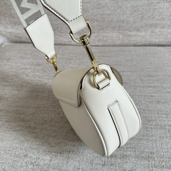 Arc Jacobs Shoulder Messenger Bag New Leather Shoulder Strap Detachable Adjustable Length  White - Image 5
