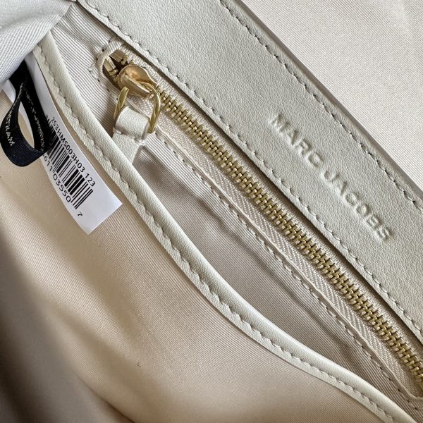 Arc Jacobs Shoulder Messenger Bag New Leather Shoulder Strap Detachable Adjustable Length  White - Image 9