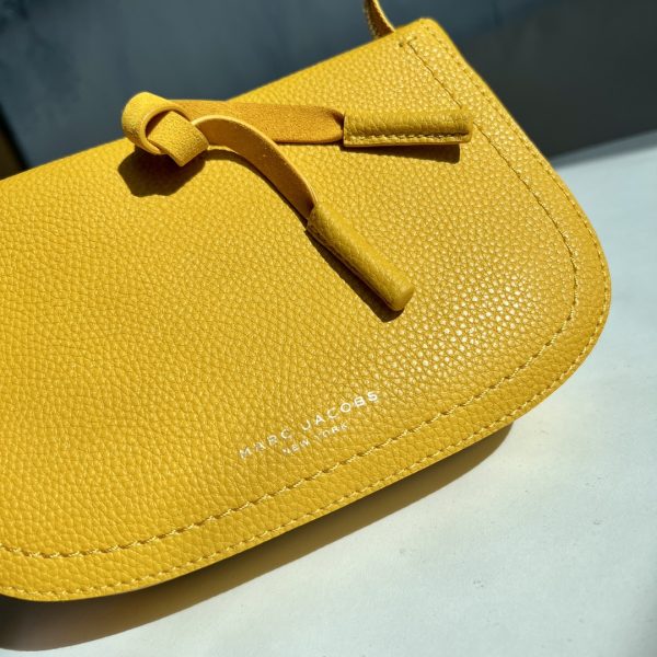 Marc Jacobs New Pure Original Half-Circle Messenger Bag Leather Shoulder Strap Adjustable Dust Bag Yellow - Image 6