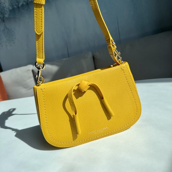 Marc Jacobs New Pure Original Half-Circle Messenger Bag Leather Shoulder Strap Adjustable Dust Bag Yellow - Image 7