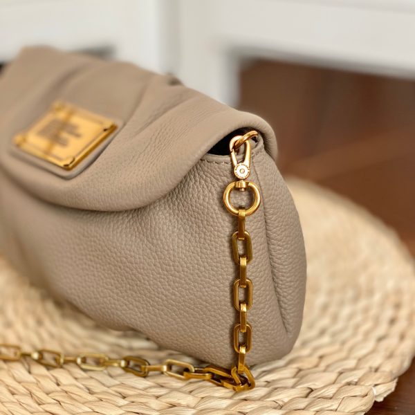 THE KARLIE Marc Jacobs Leather Retro Modern Mini Messenger Bag Shoulder Bag Clutch elephant gray - Image 6
