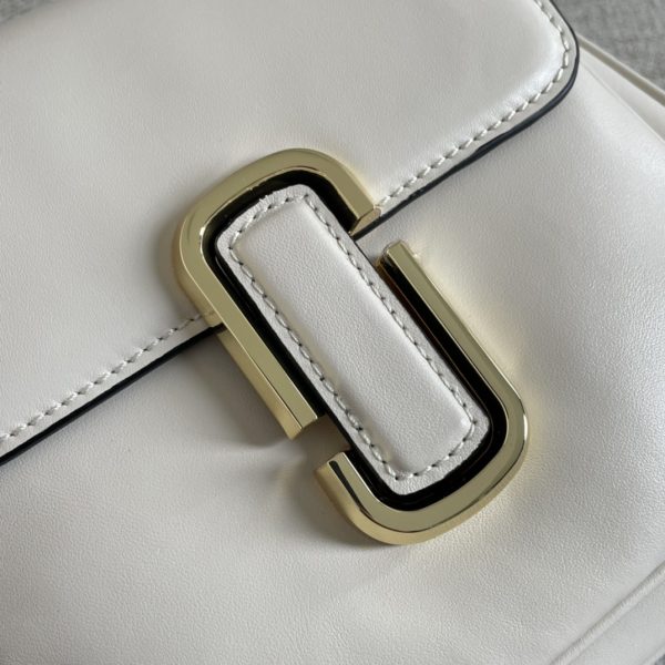The Latest Glossy Calfskin Cross-Body Bag With Mj Shoulder Strap Is Detachable And Adjustable In Length And Dust Bag White - Image 4