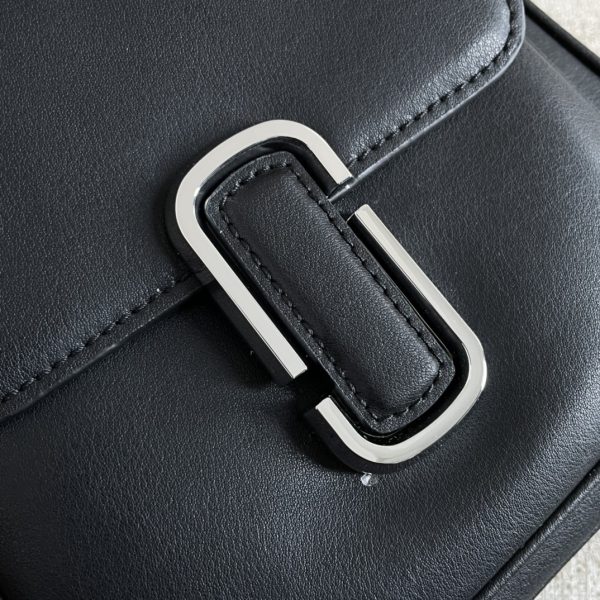 The Latest Glossy Calfskin Cross-Body Bag With Mj Shoulder Strap Is Detachable And Adjustable In Length And Dust Bag Black - Image 4