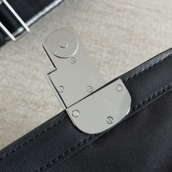 The Latest Glossy Calfskin Cross-Body Bag With Mj Shoulder Strap Is Detachable And Adjustable In Length And Dust Bag Black - Image 8