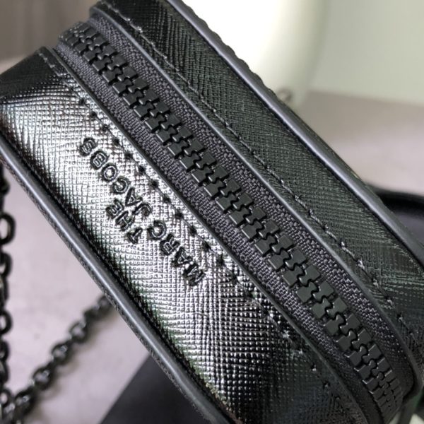 THE Marc Jacobs Vertical Phone Bag Saffiano Leather Black Model M0016799-001 - Image 7